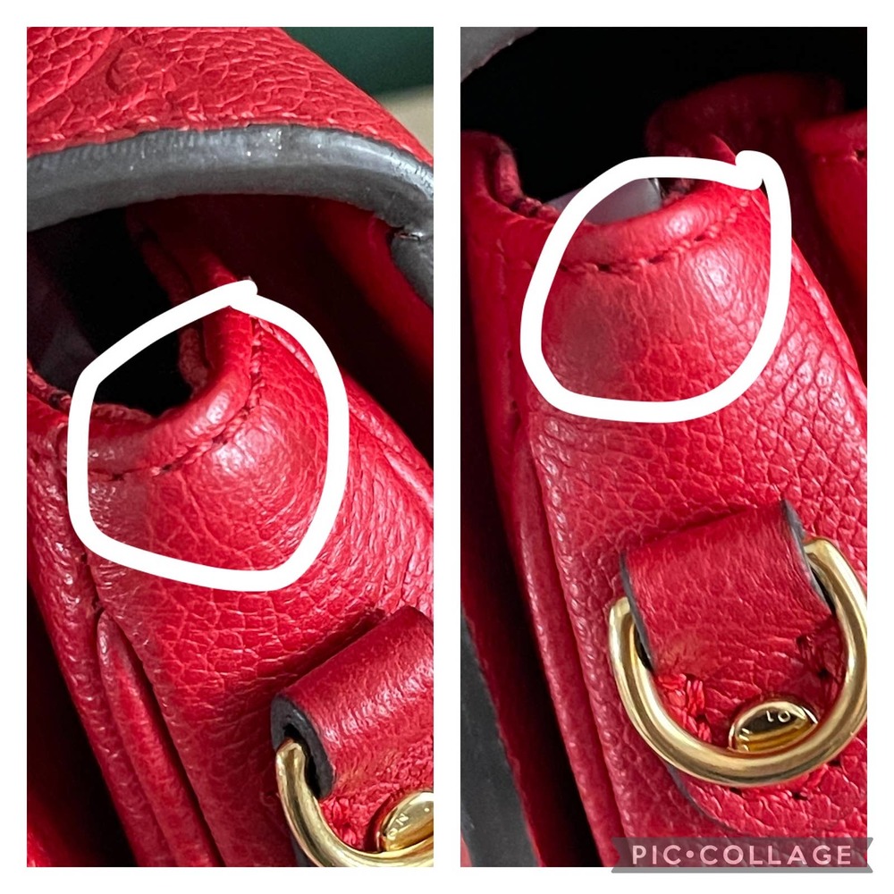 ❌SOLD❌Louis Vuitton Pochette Metis Empreinte Red Cerise Leather Bag DU0198 - Picture 9 of 15